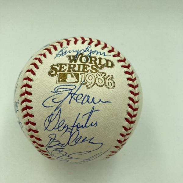 1986 New York Mets World Series Champs Team Signed W.S. Baseball MLB Authentic