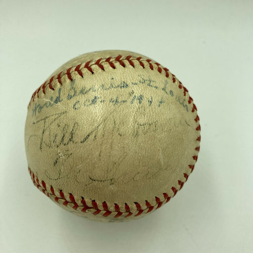 1944 World Series Game 1 Signed Game Used Baseball Bill McGowan Cardinals PSA