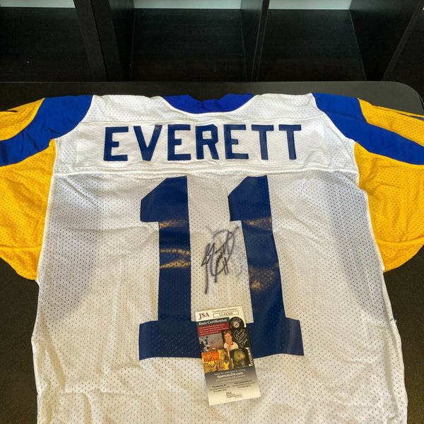 Jim Everett Signed 1980's Authentic Game Issued Los Angeles Rams Jersey JSA COA