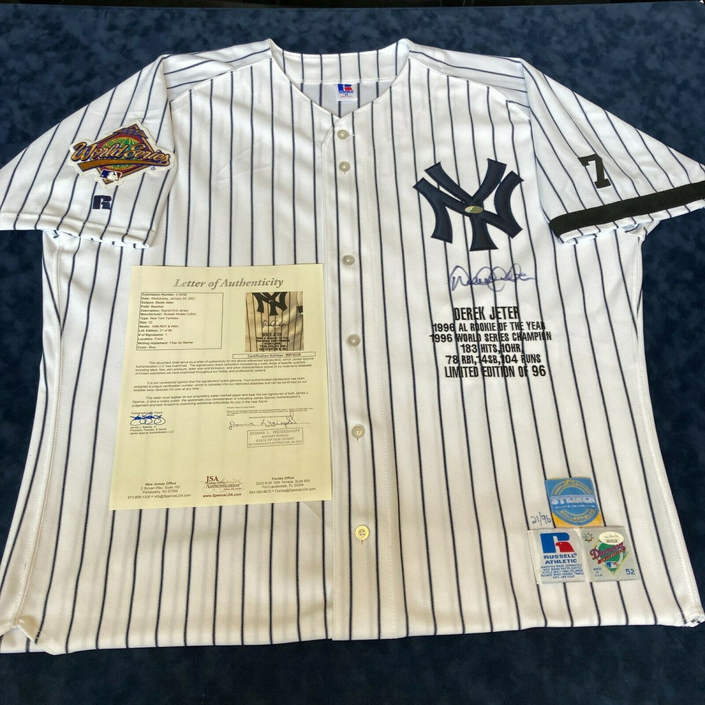 Derek Jeter 1996 World Series New York Yankees Russell Authentic Mlb Jersey  52