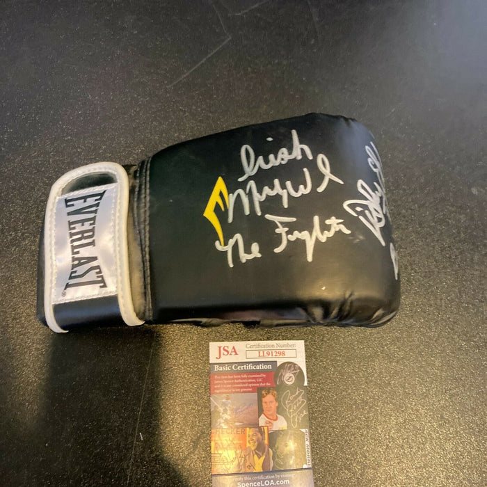 Irish Micky Ward & Dicky Eklund Signed Boxing Glove With JSA COA