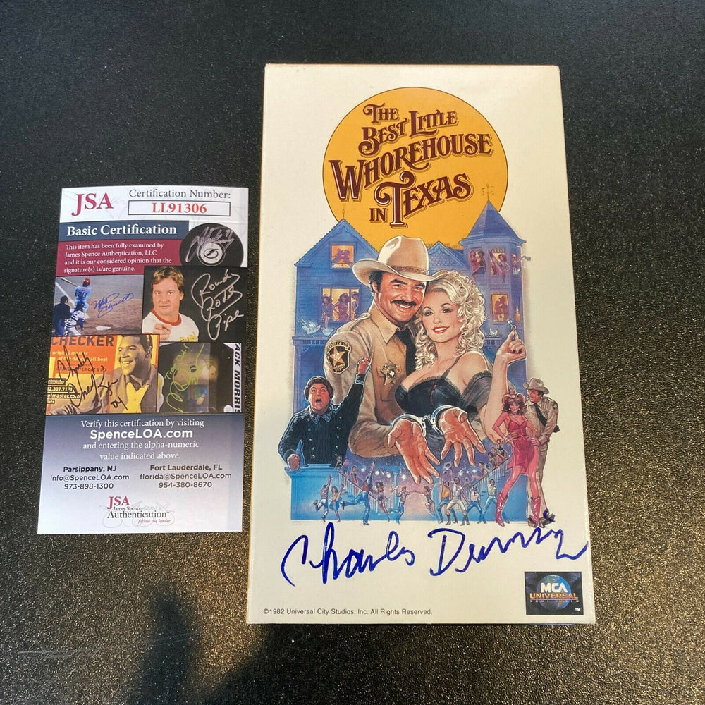 Charles Durning Signed The Best Little Whorehouse In Texas VHS Movie JSA COA