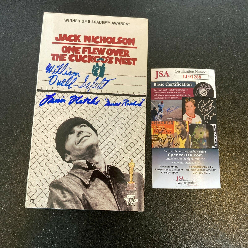 William Duell Louise Fletcher Signed One Flew Over The Cuckoo's Nest VHS JSA COA