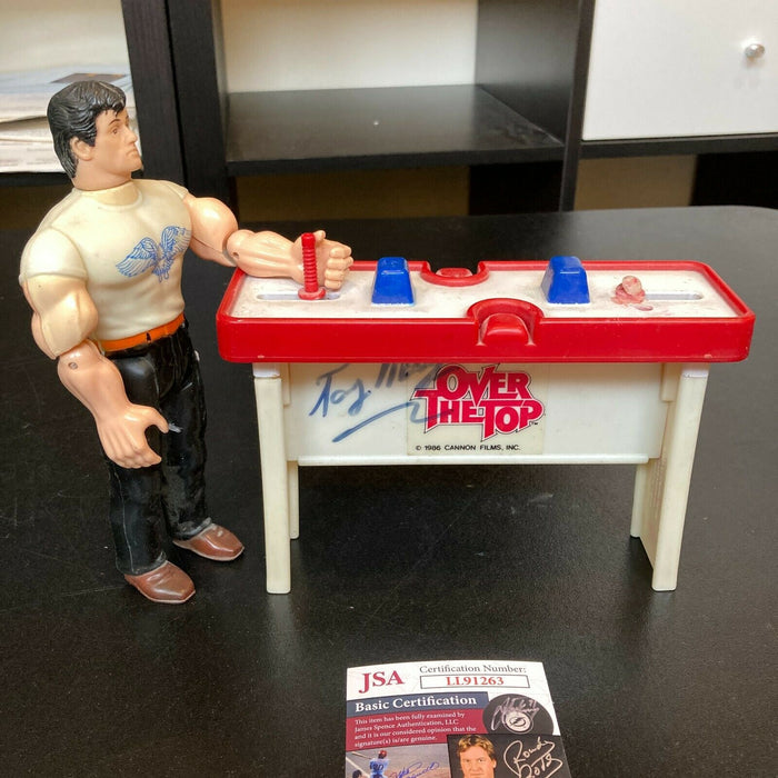 Tony Munafo Signed Sylvester Stallone Action Figure Over The Tops JSA COA