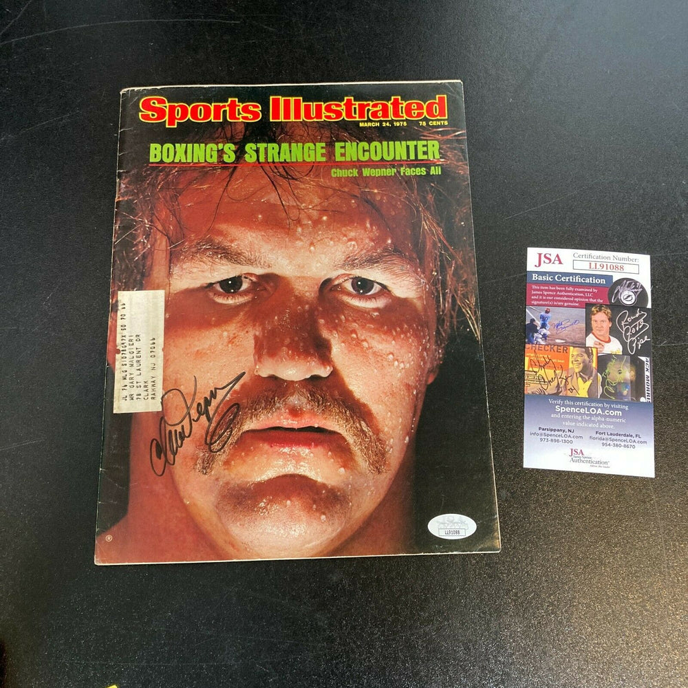 Chuck Wepner Signed 1975 Sports Illustrated Magazine Boxing JSA COA