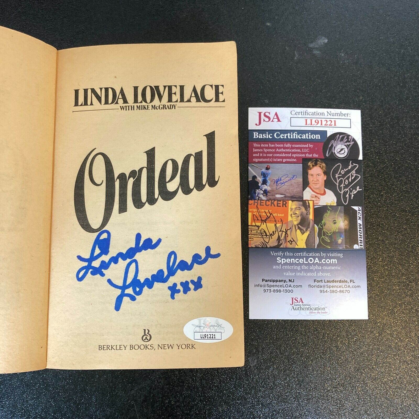 Linda Lovelace Ordeal Signed Autographed Vintage Book With JSA COA —  Showpieces Sports