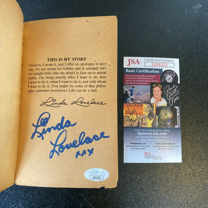 Linda Lovelace Signed Autographed Vintage Book With JSA COA