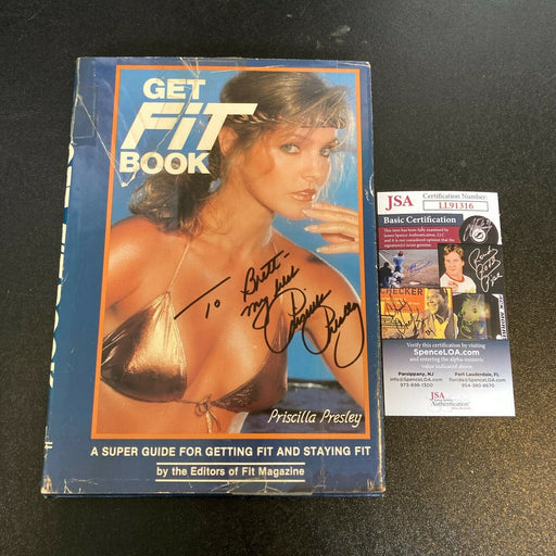 Priscilla Presley Signed Autographed Vintage 1970's Get Fit Book With JSA COA