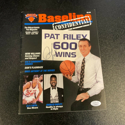Pat Riley Signed Autographed 1993 New York Knicks Magazine With JSA COA