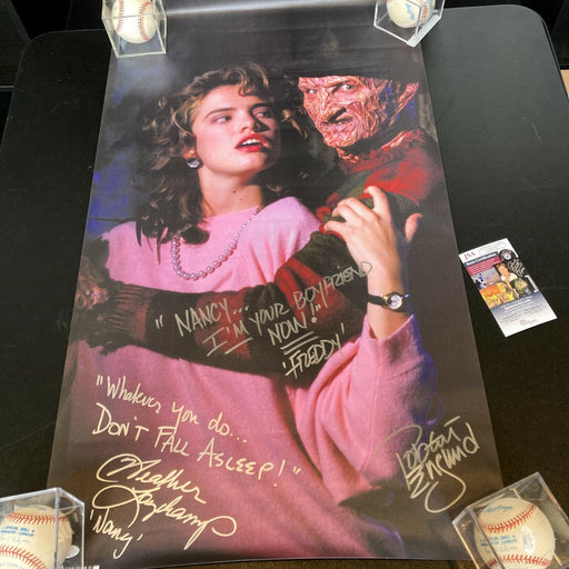 Robert Englund & Heather Langenkamp Signed Nightmare On Elm Street Poster JSA