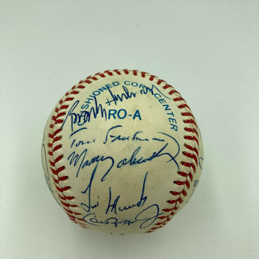 1993 Baltimore Orioles Team Signed Baseball Cal Ripken Jr. Mike Mussina JSA COA