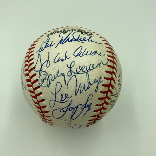 1957 Milwaukee Braves W.S. Champs & Legends Signed Baseball Hank Aaron JSA COA