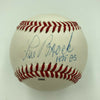 Lou Brock Hall Of Fame 1985 Signed Rawlings Official League Baseball JSA COA