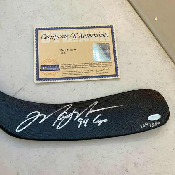 Mark Messier Signed Stanley Cup Game 7 Winning Goal Hockey Stick Steiner COA
