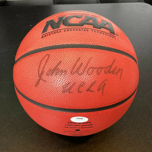 John Wooden UCLA & Bill Walton Signed Wilson NCAA Official Basketball JSA COA