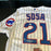 Sammy Sosa Signed Authentic 1990's Chicago Cubs Game Model Jersey With JSA COA