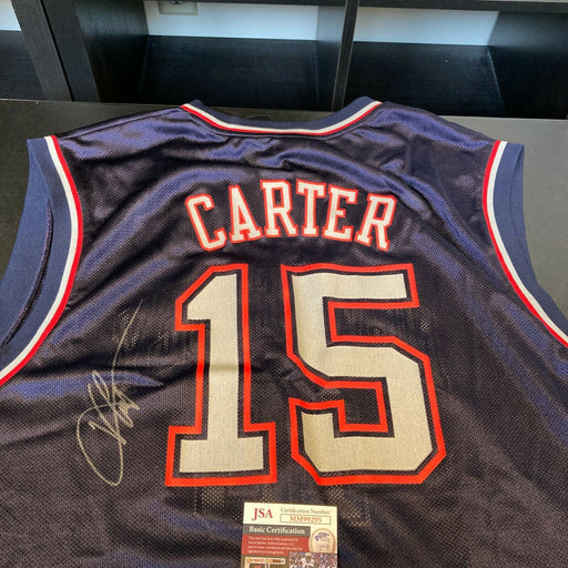 Vince Carter Signed Adidas New Jersey Nets Game Model Jersey JSA COA