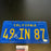 Mark McGwire's Personal 1987 California License Plate "49 In 87" Signed JSA COA