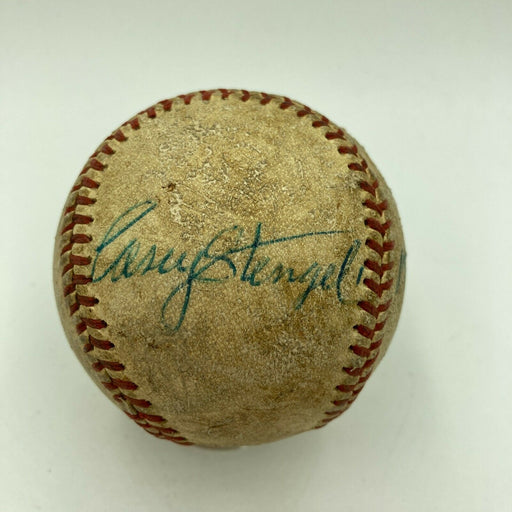 Casey Stengel Signed Game Used Official National League Baseball JSA COA