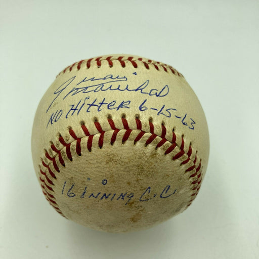 Historic Juan Marichal 1963 No Hitter Signed Game Used Baseball With PSA DNA COA