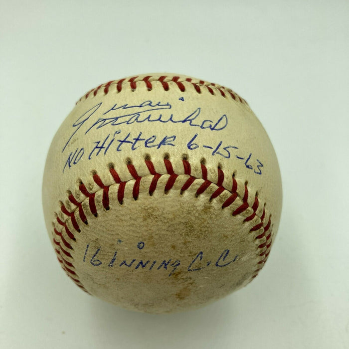 Historic Juan Marichal 1963 No Hitter Signed Game Used Baseball With PSA DNA COA