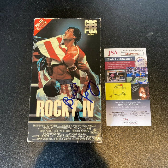 Burt Young Signed Rocky IV VHS Movie JSA COA
