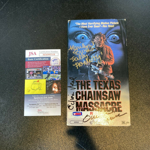 Gunnar Hansen Marilyn Burns Edwin Neal Signed Texas Chainsaw Massacre VHS JSA