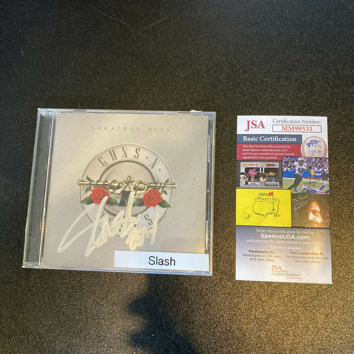 Slash Signed Autographed Guns N Roses Greatest Hits Music CD With JSA COA