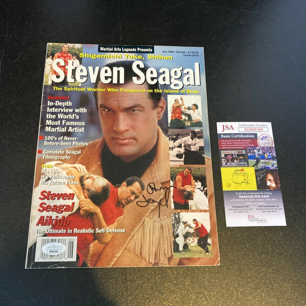 Steven Seagal Signed Autographed 1998 Magazine With Handwritten Note JSA COA