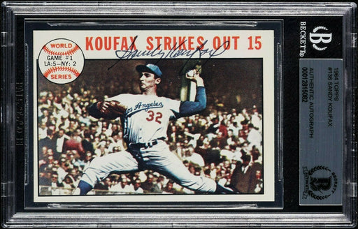 1964 Topps Sandy Koufax Signed Autographed Baseball Card BGS Beckett