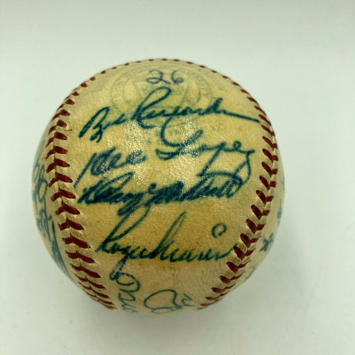 1961 New York Yankees World Series Champs Team Signed Baseball Roger Maris JSA