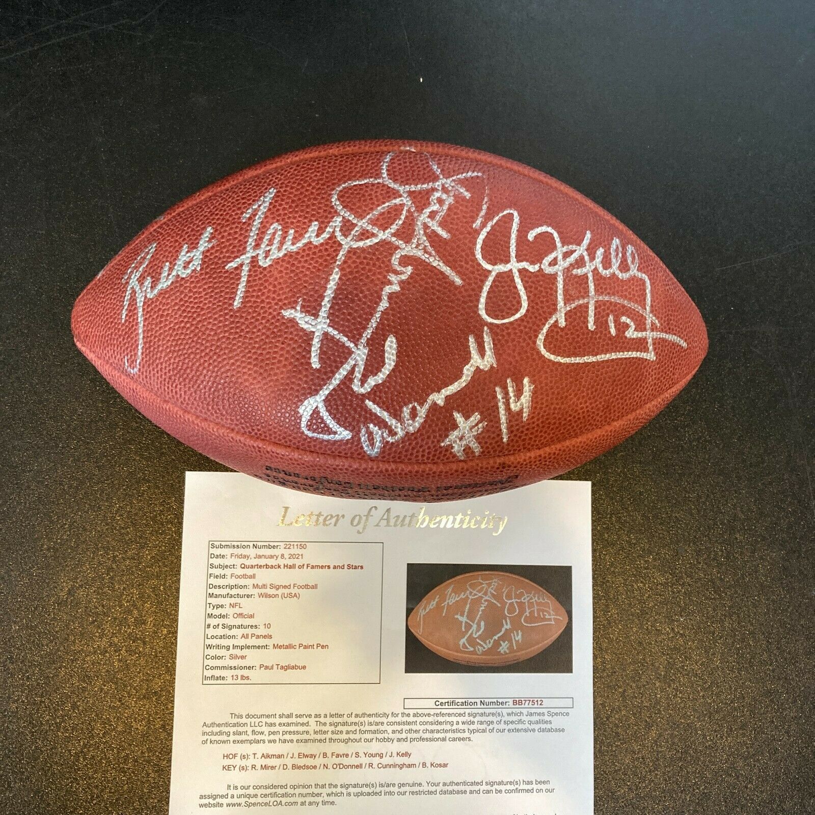 : John Elway Steiner Signed Official Pro NFL Football