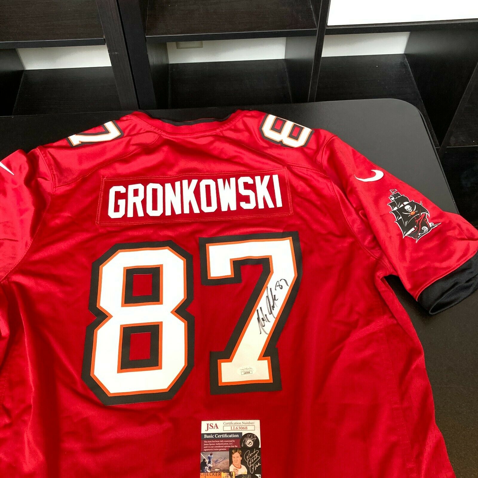 Rob Gronkowski Signed Authentic On Field Nike Tampa Bay Buccaneers Jer —  Showpieces Sports
