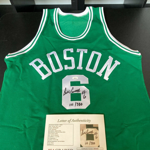 Bill Russell Signed Authentic 1962-63 Boston Celtics Jersey JSA Graded MINT 9