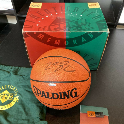 Lebron James Signed Spalding Game Basketball With UDA Upper Deck COA & Box