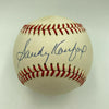 Sandy Koufax Signed Vintage National League Feeney Baseball Beckett COA