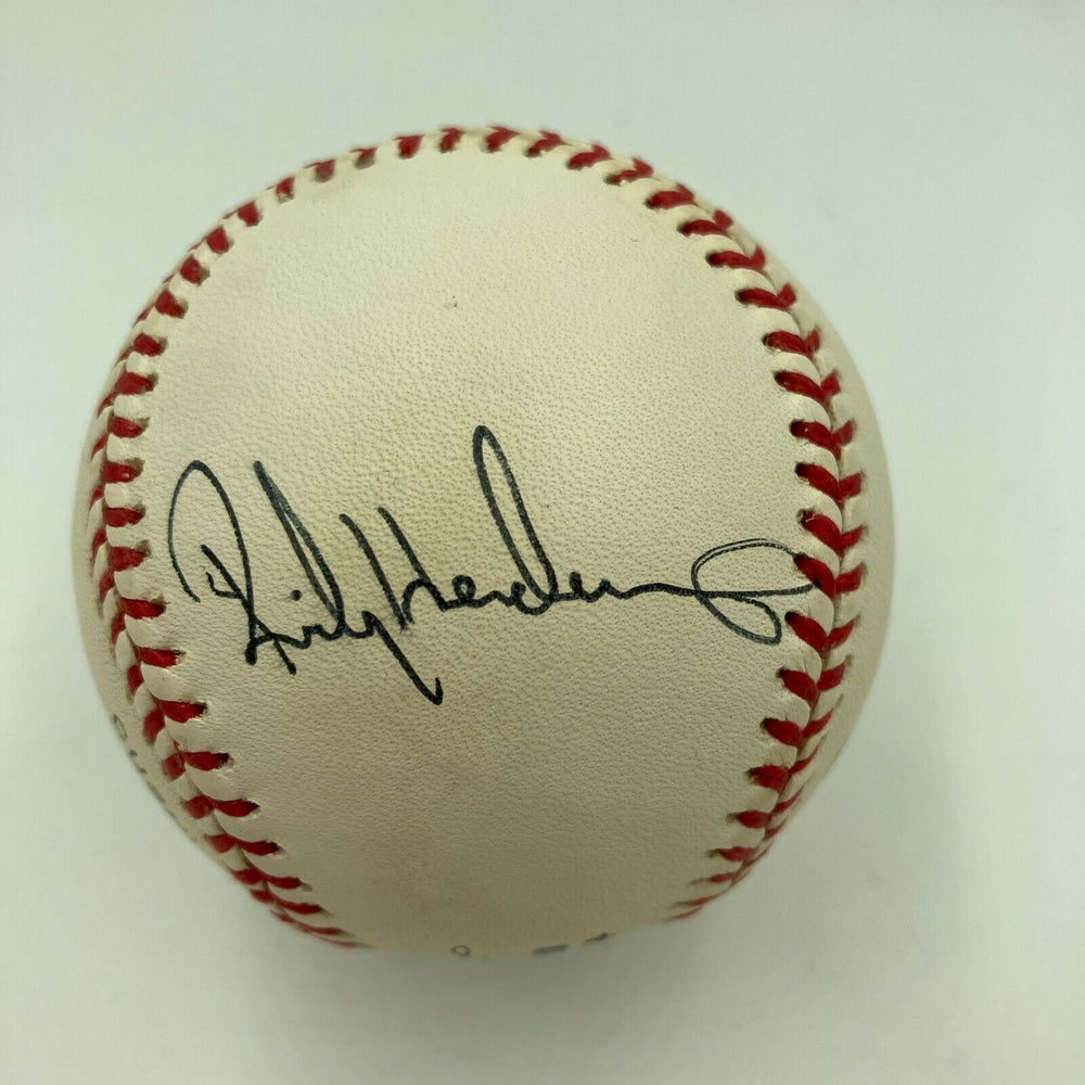 Rickey Henderson & Ralph Kiner Signed Official National League Baseball