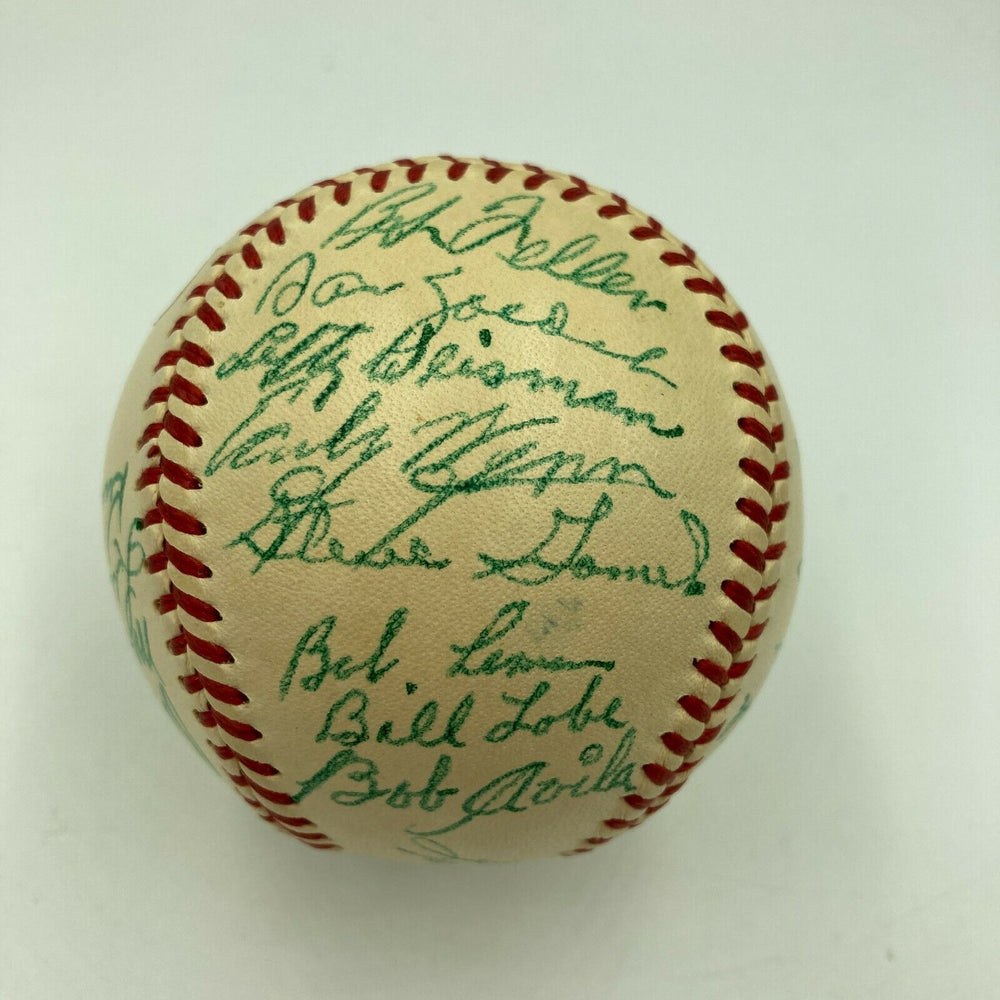 Beautiful 1949 Cleveland Indians Team Signed American League Baseball JSA COA