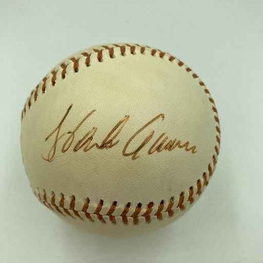Hank Aaron Playing Days Signed Vintage 1975 American League Baseball JSA COA