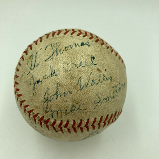 Earliest Known Stan Musial 1940 Daytona Beach Islanders Team Signed Baseball JSA