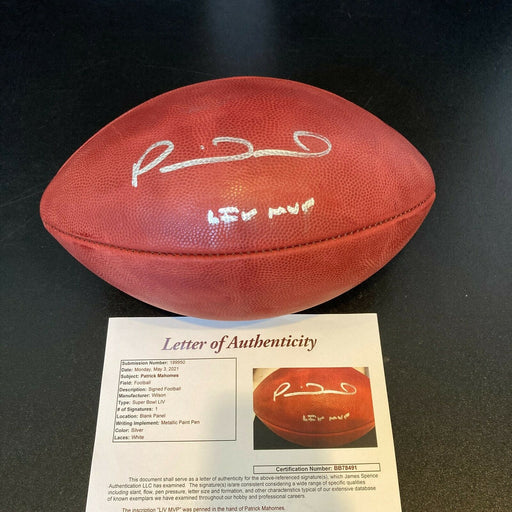 Patrick Mahomes "Super Bowl LIV MVP" Signed NFL Game Football JSA COA & Fanatics