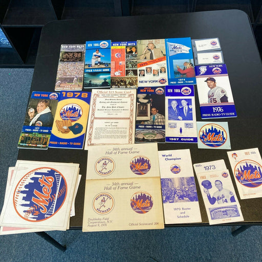 Huge Lot Of Vintage 1960's New York Mets Memorabilia From Mets Trainer