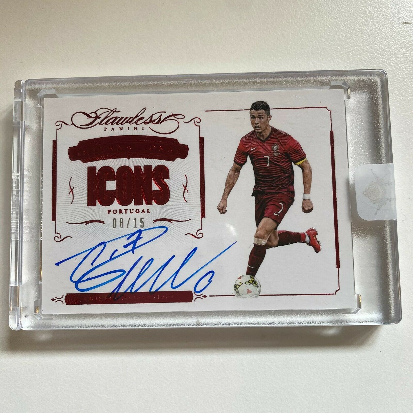 2015-16 Panini Flawless Icons Cristiano Ronaldo Auto #8/15