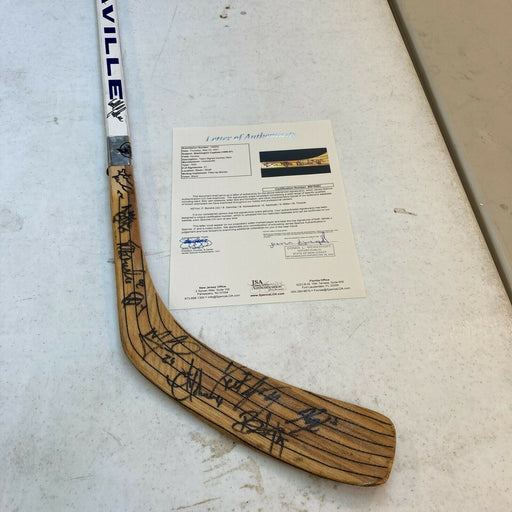 1996-97 Washington Capitals Team Signed Igor Ulanov Game Hockey Stick JSA COA