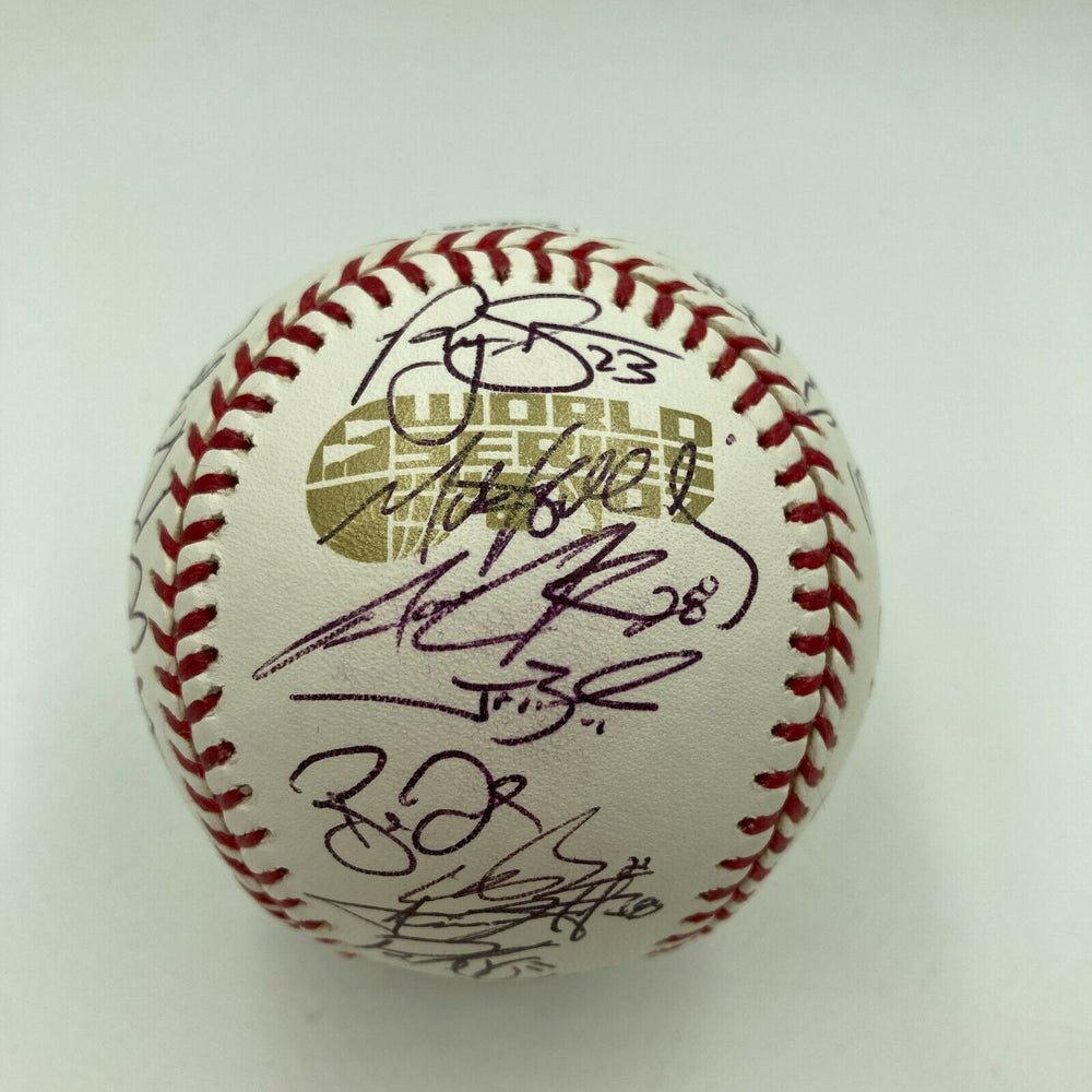 Rare 2007 Colorado Rockies NL Champs Team Signed World Series Baseball JSA COA