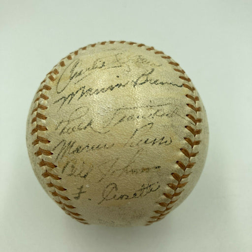 Rare 1943 New York Yankees World Series Champs Team Signed Baseball JSA COA