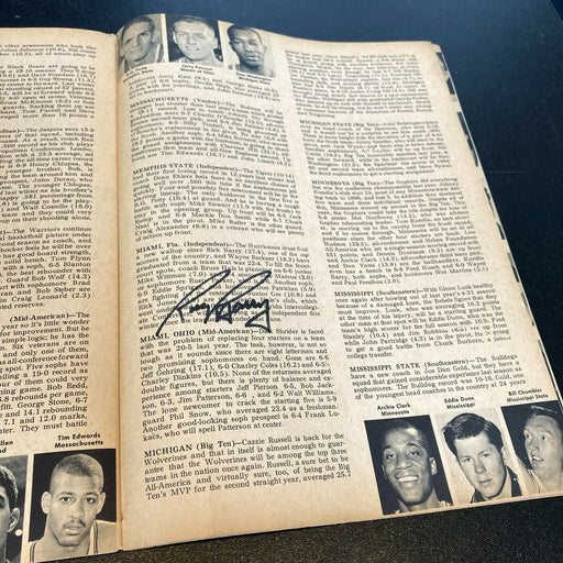 Rick Barry Signed Autographed 1960's Basketball Magazine