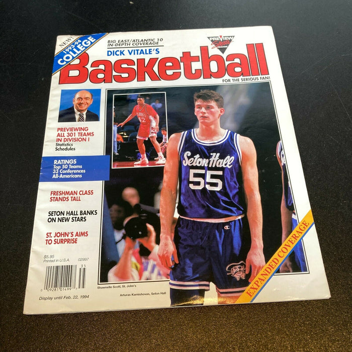 Dick Vitale Signed Autographed Basketball Magazine