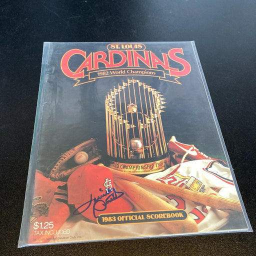 Lonnie Smith Signed Autographed 1983 St. Louis Cardinals Baseball Scorecard