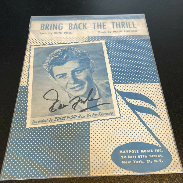 Eddie Fisher Signed Autographed Vintage 1950's Program